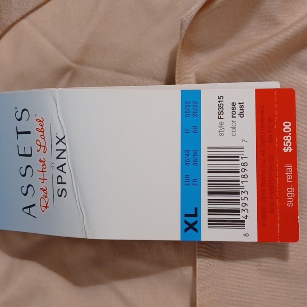Assets By Spanx Red Hot Label  Luxe and Lean Scalloped Open Bust Full Slip. SL - Picture 10 of 14